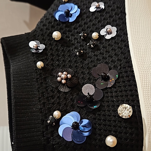 Zara Woman sequin beaded rhinestone embellished shoes sz.9.5 slip on NWOT - Picture 2 of 11